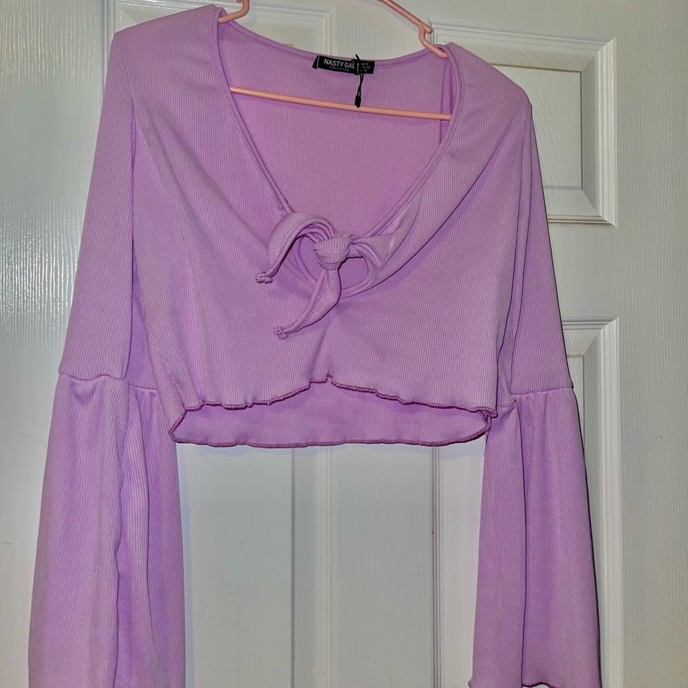 Bell sleeve crop top